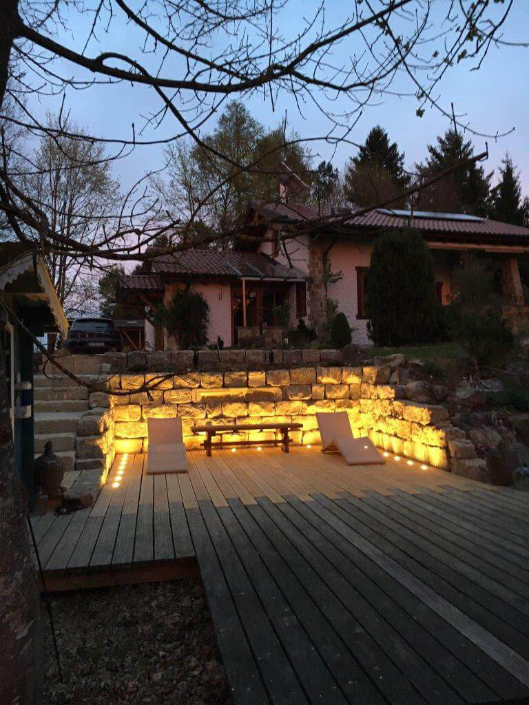 Terrasse Garten LED-Beleuchtung Referenzen Der Stromdoktor